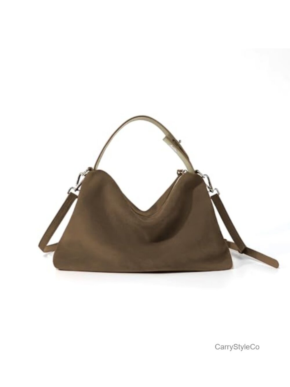 Suede Leather Tote Bag Crossbody Adjustable Strap Shoulder Satchel Hobo